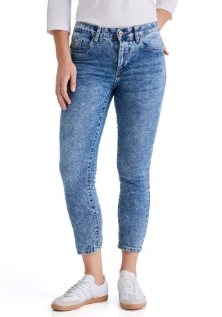 STOOKER WOMEN 5-Pocket-Jeans "Florenz Season Slim Fit Jeans" Slim Fit Casual Clean Wash Denim Jeans für Damen