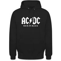 Spreadshirt Hoodie AC/DC Back In Black Logo Mit Blitz Unisex Hoodie (1-tlg)