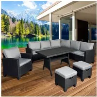 BRAST Gartenlounge-Set Hacienda, bis zu 10 Personen, viele Farben inkl. Kissen & Abdeckung, (1-tlg), TÜV geprüft Outdoor Loungemöbel