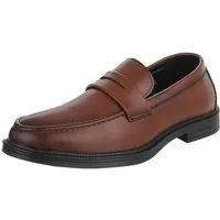 Coolwalk Herren Slip-On Schuh mit Riemen, casual elegant Slipper (91917822) Blockabsatz Slipper in Camel