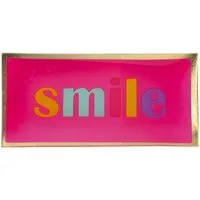 Giftcompany Dekoschale Giftcompany - Glasteller "Love Plates" Smile Dekoteller 10x21cm Pink