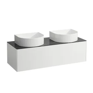 LAUFEN Waschtischunterschrank Sonar 457x1177x341 Aus li , 1Schubl H812340/1/2/3 we ma? m. H4054240341431