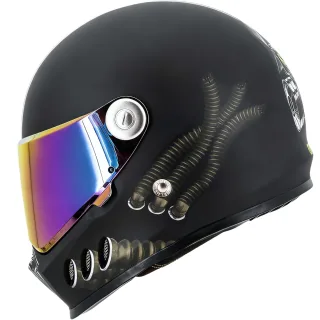 Broken Head Gasman Motorradhelm + Iridium  und Schwarzem Visier