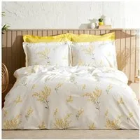 Karaca Bettwäsche Karaca Loretta 100% Baumwolle Doppelbett Bettwäsche Set, Gelb
