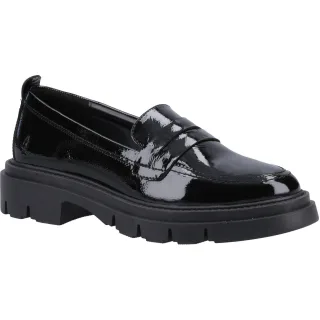 Hush Puppies Reece Leder Damen Schwarz Loafers