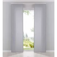 Gardinenbox Schiebegardine (2 St), Paneelwagen, blickdicht, Leinen Optik, Cationic blickdicht Leinen Optik Palermo 204411-2