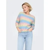 ONLY Strickpullover ONLFRIDA LS O-NECK EX KNT multicolor Farbverlauf