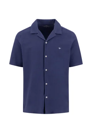 FYNCH-HATTON - Resort Shirt, structured jersey marine - Gr. - M