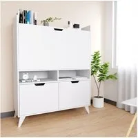 Vicco Regal-Schreibtisch Berdi, Weiß, 110 x 45 cm (1-St)