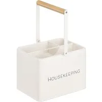 Navaris Küchenorganizer-Set Navaris Housekeeping Box mit 3 Fächern, Putzmittel Organizer, Weiß