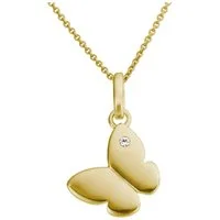 Firetti Kettenanhänger Schmuck Geschenk Gold 375 Halsschmuck Anhänger Schmetterling, mit Brillant