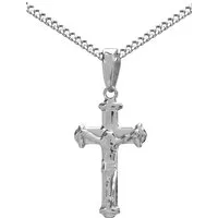 Firetti Kette mit Anhänger Schmuck Geschenk Silber 925 Halsschmuck Halskette Panzerkette Kreuz