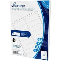 Mediarange Etikettenpapier 800 Etiketten Label selbstklebend 99,1 x 33,9 mm auf 50 A4 Bogen