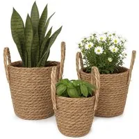 relaxdays Blumentopf Runder Blumentopf im 3er Set