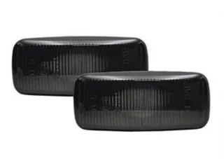 2x Seitenblinker Blinker in Schwarz Smoke SET für Audi A3 8P A4 B6 B7 8E 8H A6 4F C6