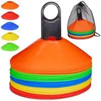 relaxdays Markierungshütchen 50er Set Markierungshütchen Fußball (50 St., 50er Set)