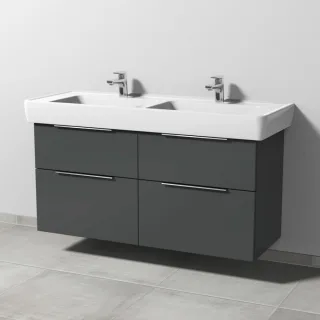 Sanipa 3way Waschtischunterbau zu Laufen Pro A Waschtisch mit 4 Auszügen, Anthrazit-Matt UM76022