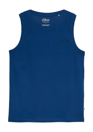 s.Oliver Red Label - Baumwolltop mit Stickerei blau - Gr. - S