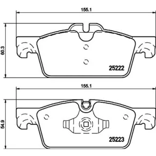 Hella Bremsbel?ge vorne Peugeot 508 8DB355015-711
