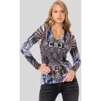 Cipo & Baxx Sweatshirt LONG SLEEVE T-SHIRT (1-tlg) coolen Allover-Print