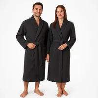 Betz Bademantel Saunamantel für Herren und Damen mit Schalkragen BERLIN, wadenlang, 100% Baumwolle, Schalkragen, Gürtel