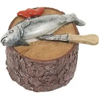 FADEDA Krippen-Zubehör FADEDA Fisch auf Hackstock, Höhe in cm: 3,5
