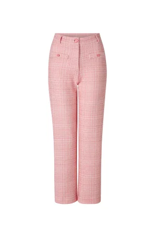 Rich & Royal - suited jacquard pants GRS sorbet pink - Gr. - M