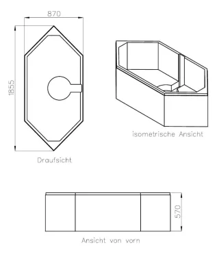 Neuesbad Wannenträger für Ideal Standard i.life 190x90 SW 16147