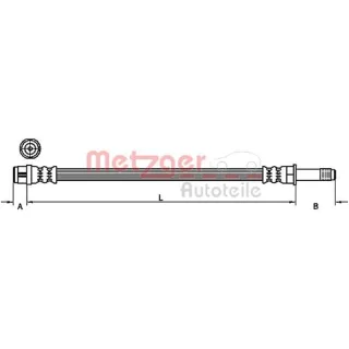 Metzger Bremsschlauch vorne Mercedes Viano W639 Vito W639