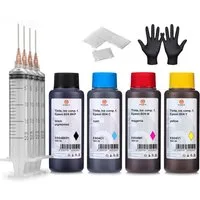OCTOPUS Fluids Druckertinten Set für Epson 604 Tintenpatronen, WorkForce 2950DWF Nachfülltinte (für Epson, 4x 100 ml)