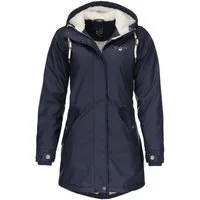 Dry Fashion Regenmantel Malmö Damen Regenjacke Teddy-Fleece-Futter - Outdoor-Jacke Wasserdicht Winddicht, Verschweißte Nähte, 2-Wege-Reißverschluss abgedeckt, Kapuze