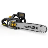 DOVAMAN Elektro-Kettensäge 2400W Werkzeugloses Ein-Schritt-Spannen, 40cm Schiene und 2 Ketten