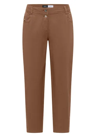 CECIL - Mid Waist Barrel Leg Hose im Casual Fit creamy mocha - Gr. - 28