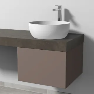 Sanipa Waschtischunterbau mit Auszug 2morrow (P3320) 340x500x520 Taupe-Matt, P33201T P33201T