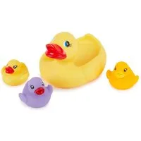 BIECO Badespielzeug Bieco Schwimmenten-Familie 4 Stück Badeenten