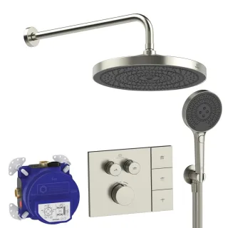 Ideal Standard Armaturen-Paket 01 Ceratherm Navigo Brausethermostat, KB, HB Silver Storm, A7892GN A7892GN