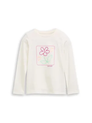 tom tailor kids - Langarmshirt mit Stickerei wool white - Gr. - 92/98