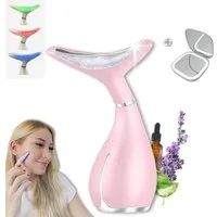 Winch Gesichtsmassagegerät Beauty Deluxe [Neuheit] Gegen Falten, LED, EMS, Anti-Aging Wunder, 3 Modi, mit LED-Spiegel, Beautygeschenk, Premium Beauty, Anti Aging, LED, Vibration, Wärme/Kälte für strahlende Haut + Spiegel