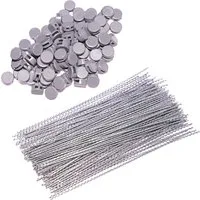 HMF Drahtseil 100 Plomben 8 mm + 100 Plombendrähte 100 mm (Set, 200 Tlg), zur Verplombung von HMF Spendendosen