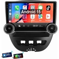 ESSGOO Für Toyota Aygo Citroen C1 Peugeot 107 Android15 GPS Navi WiFi Autoradio (RDS, Digitalradio (DAB), FM, AM, Apple Carplay Android Auto SWC EQ BT SWC)