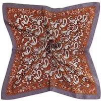 MayTree Seidentuch quadratisch, Paisley mit Rand, 53x53 cm, Nickituch, Bandana-Schal, (Stück), 100% Seide, Trachten, Oktoberfest