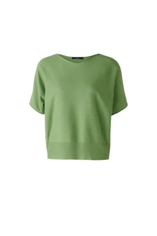 Oui - Pullover reine Baumwolle green - Gr. - 38