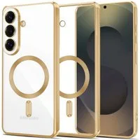 TECH PROTECT Handyhülle MagFlex für Samsung Galaxy S26 Glänzendes Gold Hülle Magnetisch Case 6,2 Zoll, Schlanke Bauweise liegt angenehm in Hand und Tasche