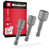 Einhell Werkzeugset, (3-tlg), Sechskant-Steckschlüssel-Set 3-tlg. (Magnetaufnahme, Chrom Vanadium, K