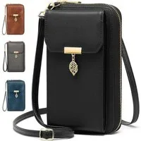 LuxusKollektion Handytasche Handytasche Umhängetasche Damen RFID Schutz Leder Schultertasche 12
