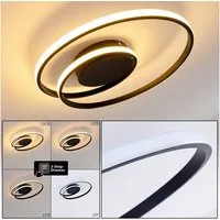 hofstein Deckenleuchte »Apagni« dimmbare Deckenlampe aus Metall in Schwarz/Weiß, 3000 Kelvin, 2200 Lumen, dimmbar über Lichtschalter, mit tollem Lichteffekt