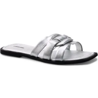 Leder-Sandalen, Damen,  Grau, Leder, by Lands' End