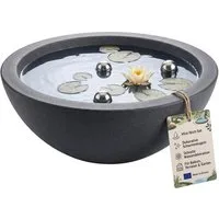 BigDean Fertigteich Brunnen Miniteich Komplettset mit Schale & Teichkugeln, (Set, 7-tlg), UV-beständig, Wetter- und frostfeste Materialien, Made in Europe