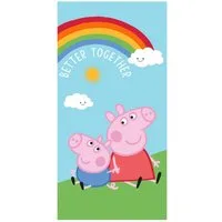 Strandtücher Peppa Pig, Frottee (Peppa Pig Kinder Handtuch Badetuch Saunatuch Peppa Wutz Schorsch Wutz, 1-St)