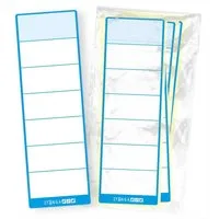 itenga Etiketten itenga 10x Ordnerschild BLAU breit Aufkleber aus Haftpapier 6x19cm